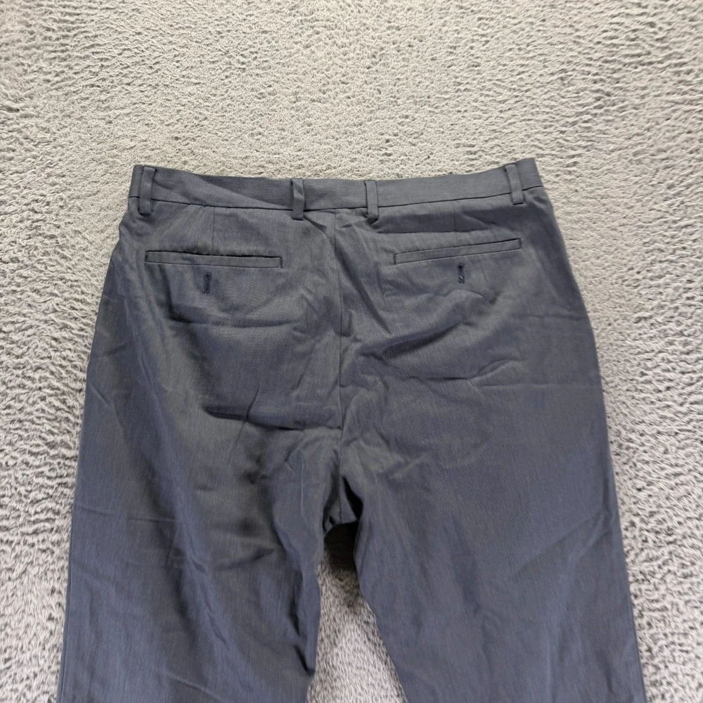 Banana Republic Pant Men 35x32 Gray Cotton Dress Straight Slacks Business Career